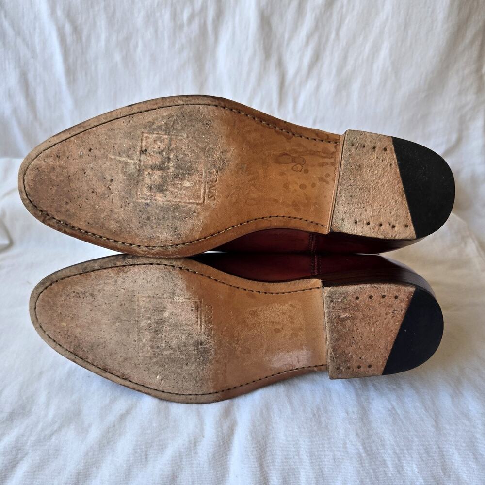 Frye Women's Leather Chelsea Ankle Boots Cognac Size 6 Made in Spain - Picture 6 of 9